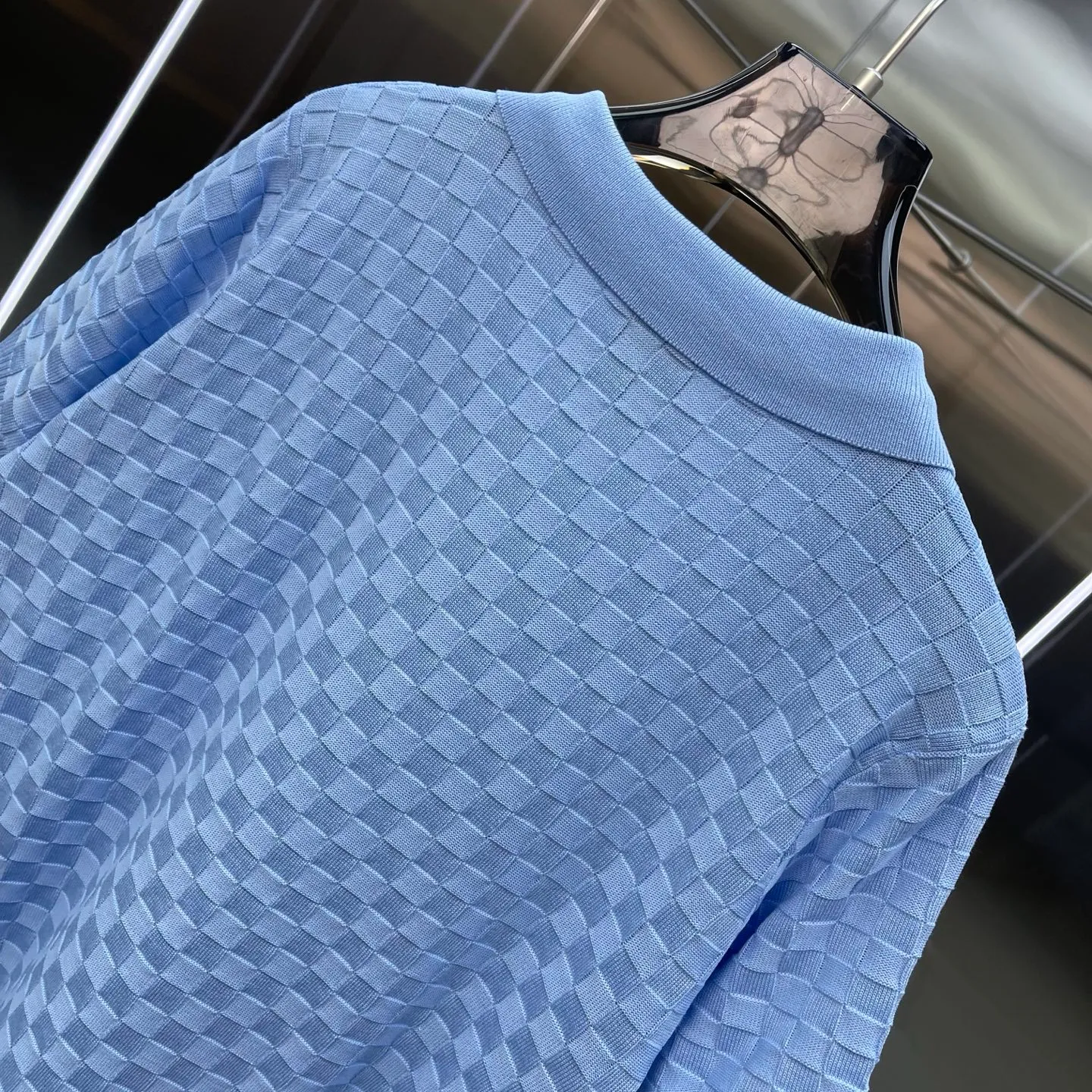 New Arrival Casablanca Casablanca POLO sweater Classic Series is made of high-definition fabrics and will not shrink or fade. Comfortable to the touch, cool and breathable, the texture is super strong and a must-have for fashionable men and women. Exclusively available in In Stock! Color: White Blue Size: M L XL XXL